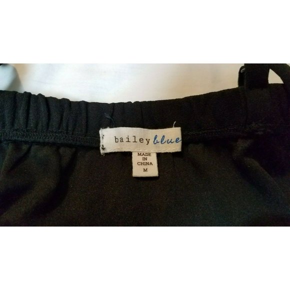 BAILEY BLUE Sz. M Black Sleeveless Short Faux Wrap Strap Dress NWT - Picture 3 of 4
